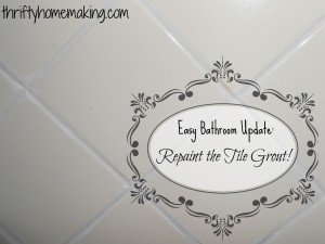 Easy Bathroom Update: Paint the Tile Grout