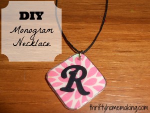 DIY Monogram Necklace