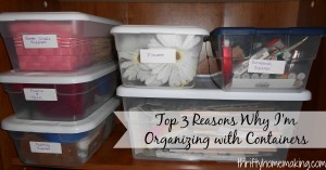 Organizing with Plastic Containers