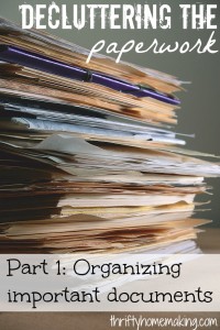 DeCluttering Paper Part One: Organizing Important Documents