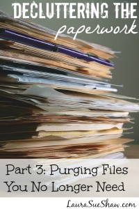 DeCluttering the Paperwork Part 3: Purging Files You No Longer Need