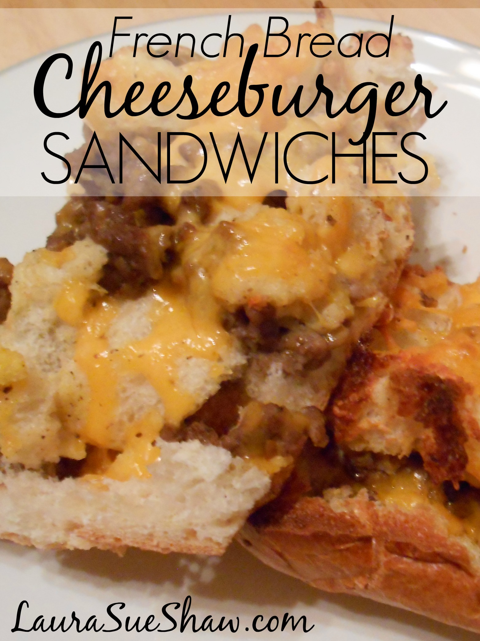 French Bread Cheeseburger Sandwiches