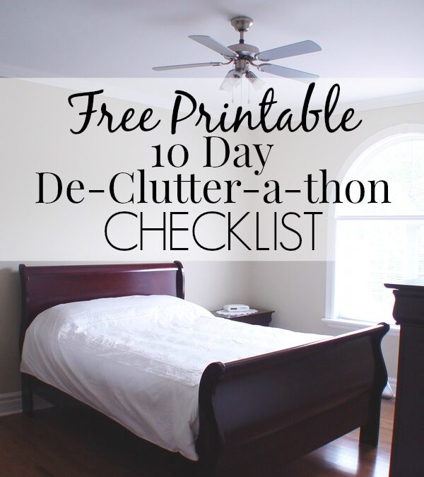 Free Printable De-Clutter-a-thon Checklist