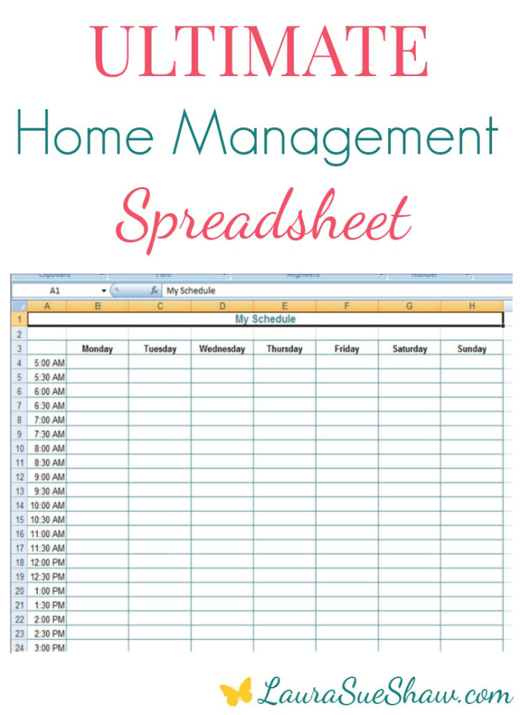 ultimate home management spreadsheet