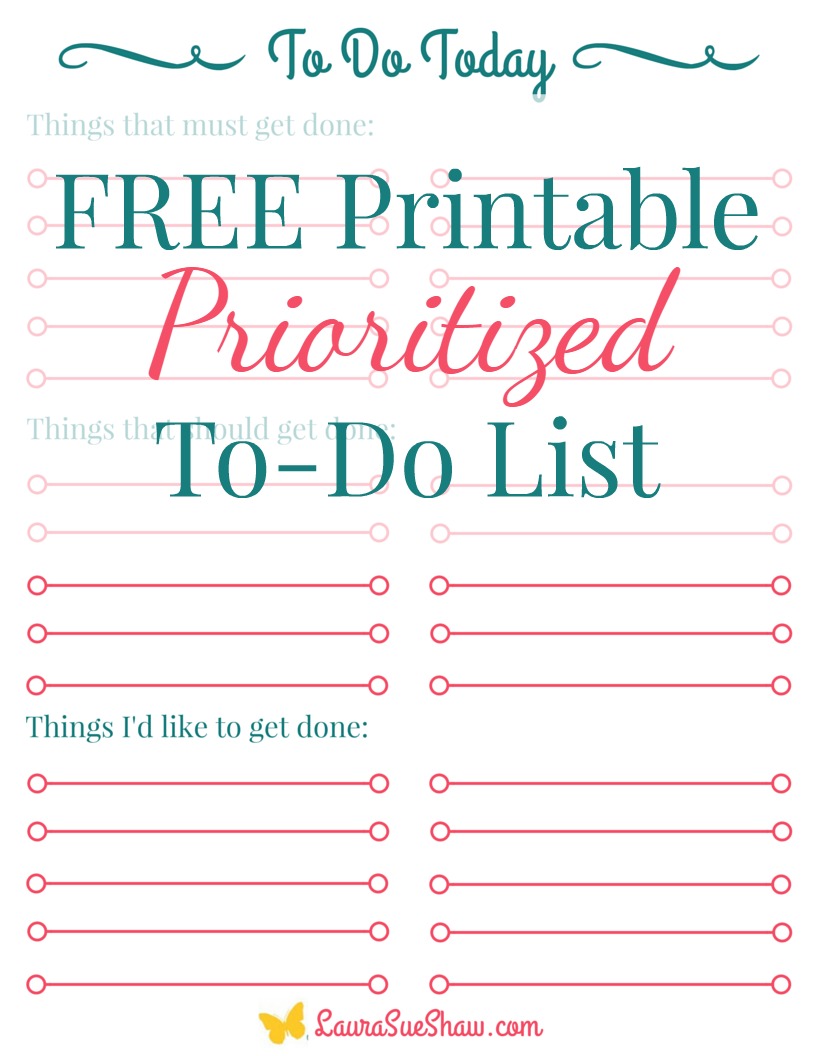 Printable To Do Lists To Get Organized