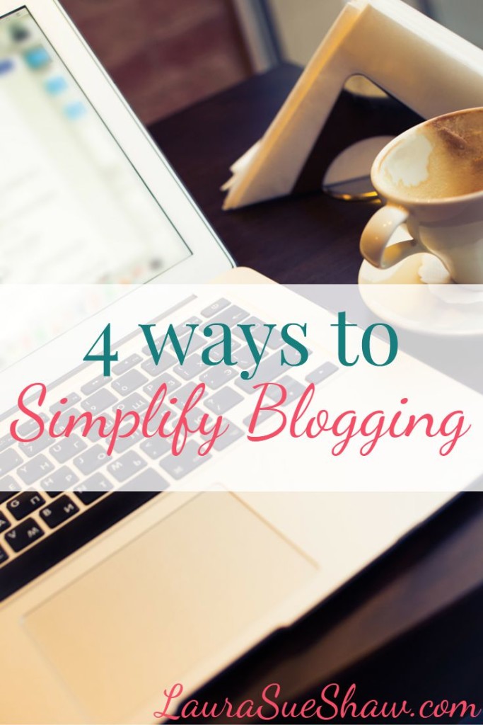 Feel bogged down with blogging to-do's? Here are several ways you can take a step back and simplify blogging so you can enjoy it even more!