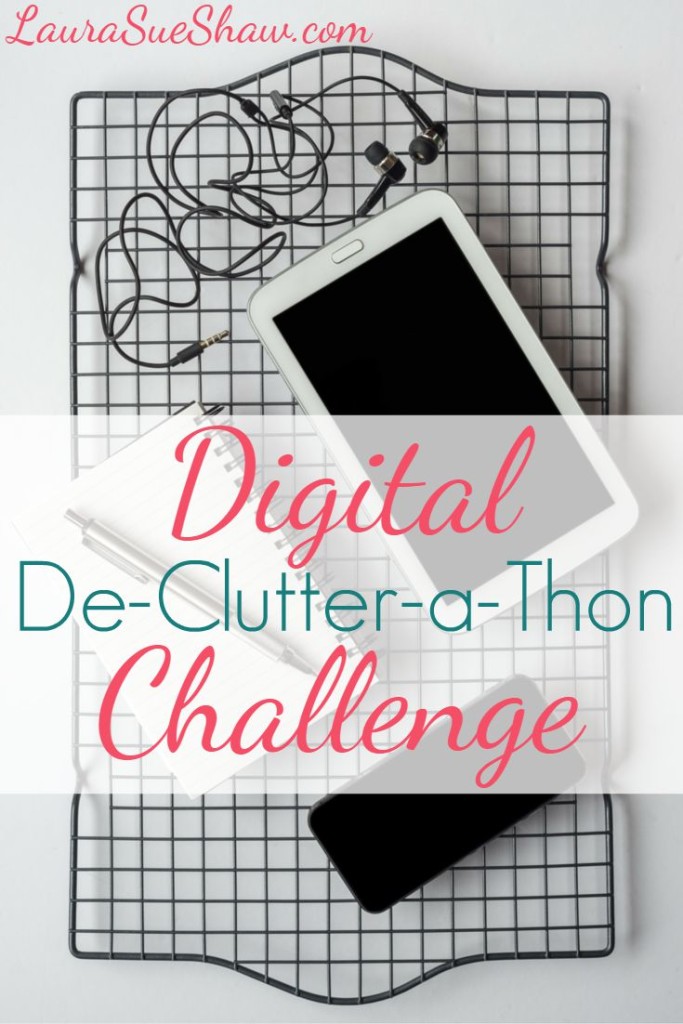 Are your electronics in a disarray of photos, files, and more? Take this digital de-clutter challenge to go through your devices to purge and organize.
