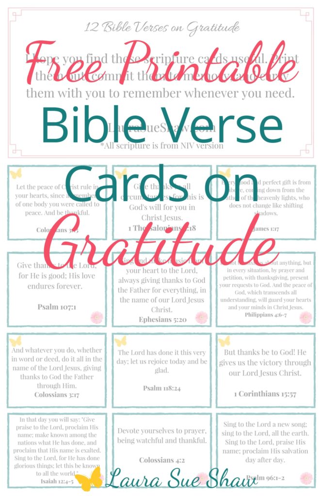 Bible Verse Cards on Gratitude