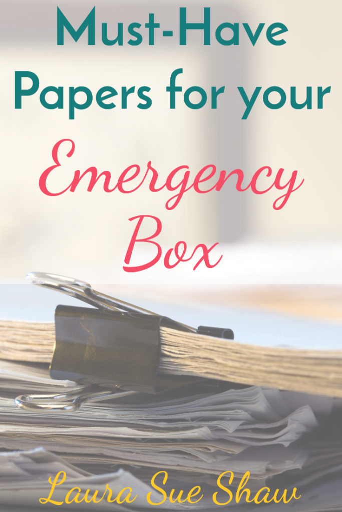 Be prepared for the unexpected by making sure you have these documents in your emergency kit! We have more peace of mind knowing we have these ready.