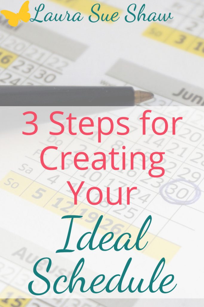 These three simple steps have been key for me in creating my ideal schedule. Organize your day by creating an ideal schedule for yourself!