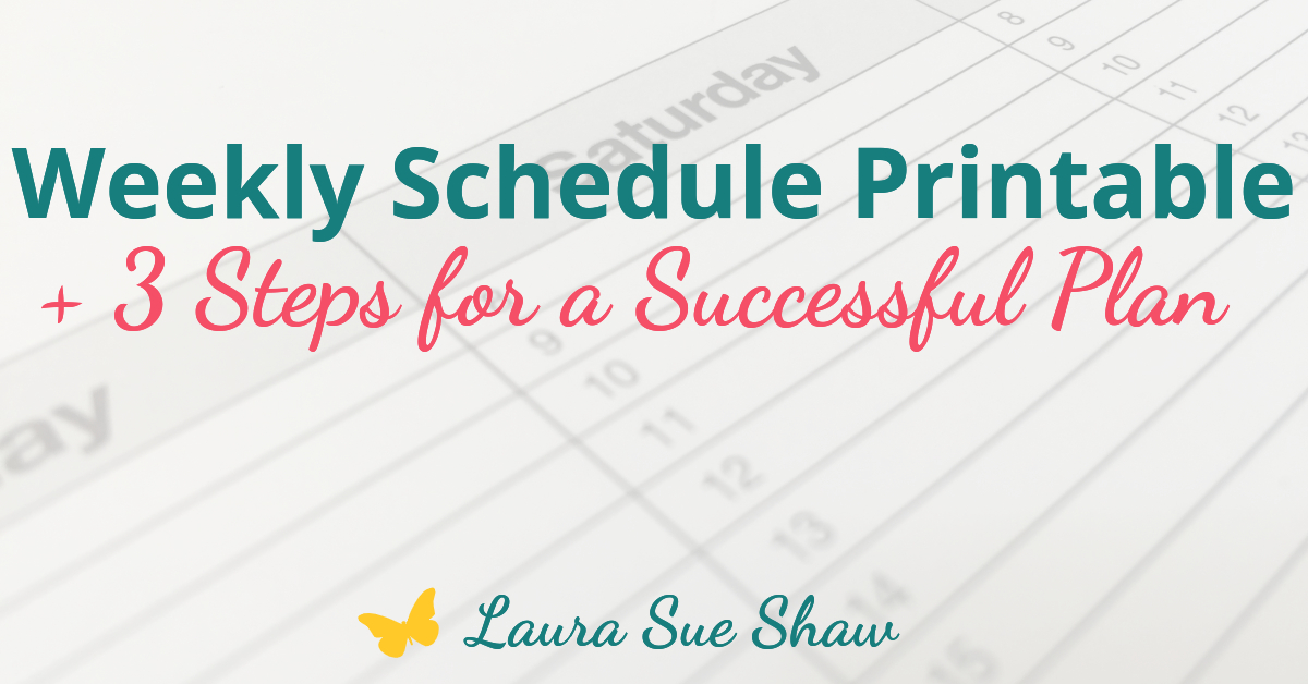 These three simple steps have been key for me in creating my weekly schedule. Organize your day by creating a weekly schedule for yourself!