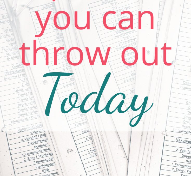 Paperwork You Can Throw Out Today