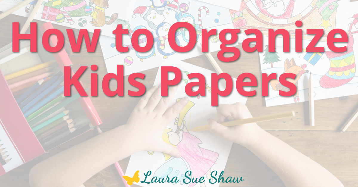 Kids papers piling up? Learn how to organize kids papers by creating a system to keep them in order and prevent them from overtaking your home.