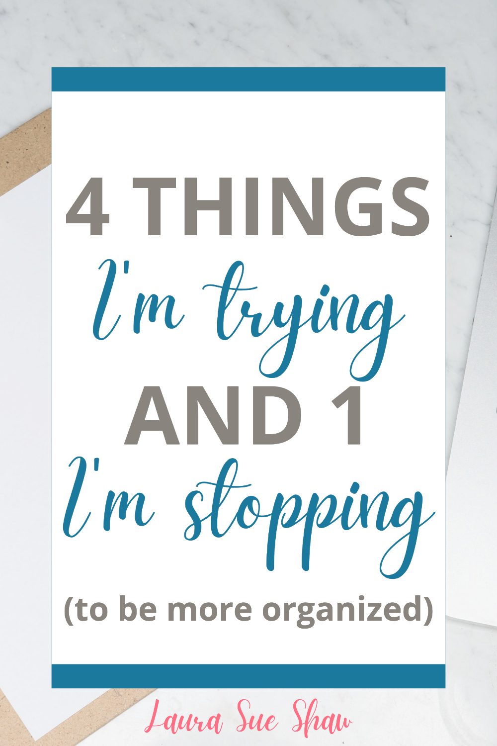 These are some things I’ve been trying or working on in order to be a little more organized and productive.